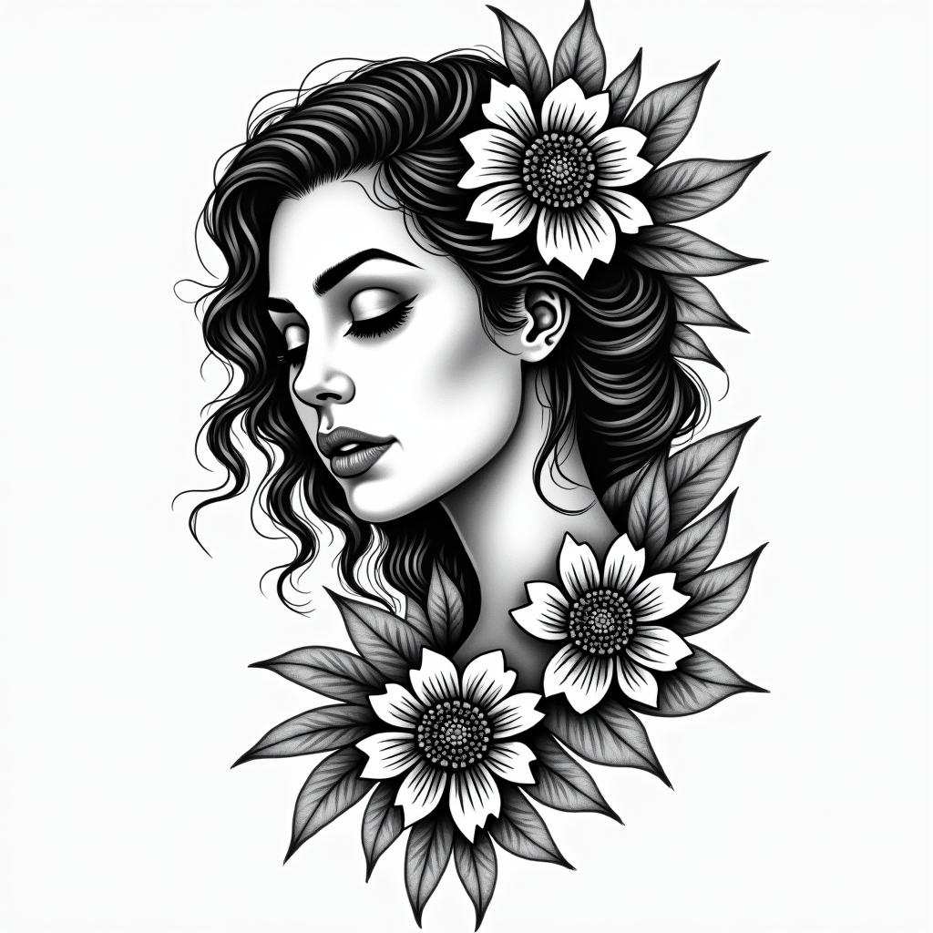 Michelle, Leo, Albuquerque New Mexicoin authentic tattoo style, incorporating traditional modifications, bold black outlines, solid color fills, featuring classic authentic elements - Variation 3