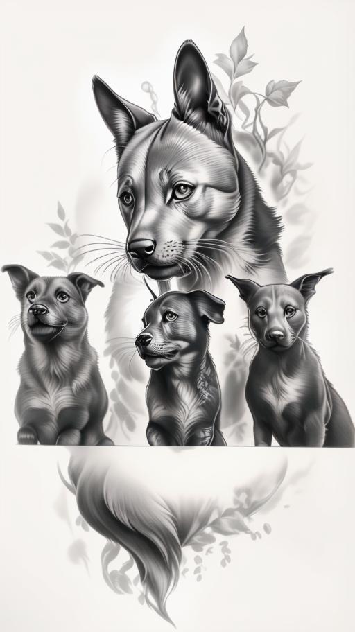 A highly detailed and lifelike composition, tattoo art, realism style, ultra-high resolution, smooth gradients and intricate textures, monochromatic black-and-gray tones, diffused soft lighting for natural depth.undefined - Variation 84