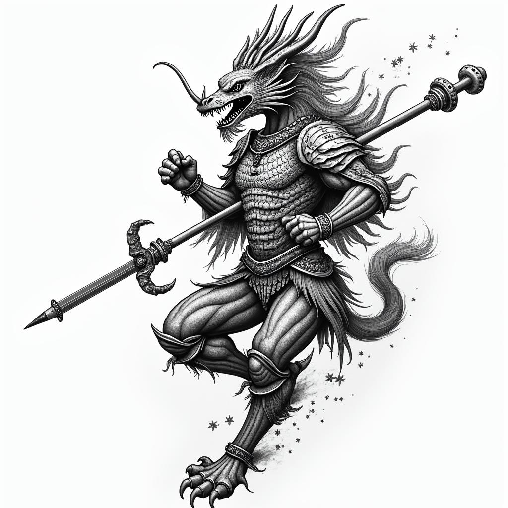 Mangas chevaliers du zodiaque taureauin japanese style tattoo, detailed tattoo, traditional japanese culture tattoo, mythology, 8k