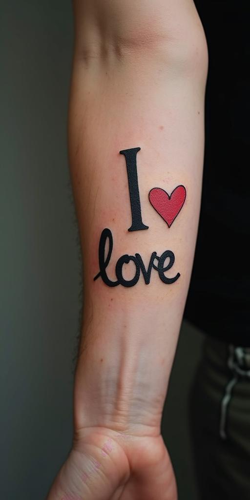 Sandra, I love you.text-based tattoo, japanese font ultra-realistic, perfectly placed, high-quality font design, photo-realistic shading, 8k, high quality, finely detailed typograph - Variation 5