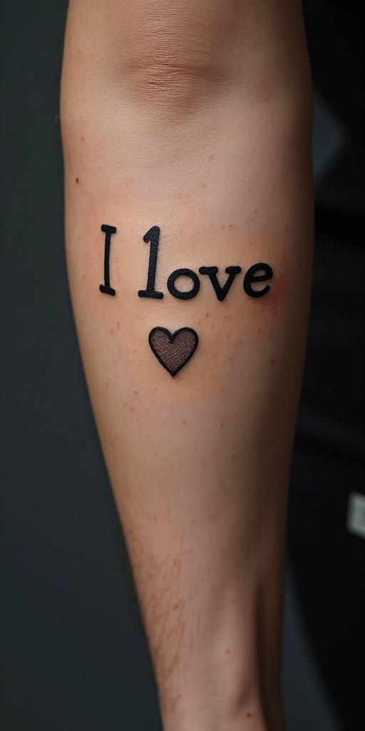 Sandra, I love you.text-based tattoo, japanese font ultra-realistic, perfectly placed, high-quality font design, photo-realistic shading, 8k, high quality, finely detailed typograph - Variation 3