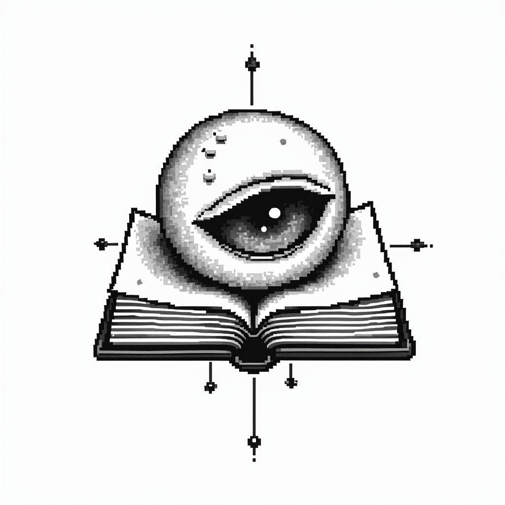 Bookin 8-bit tattoo style, minimalistic pixel style tattoo, pixel art with simplified shapes and retro gaming visuals, inspired by 8-bit pixel based detailing - Variation 4