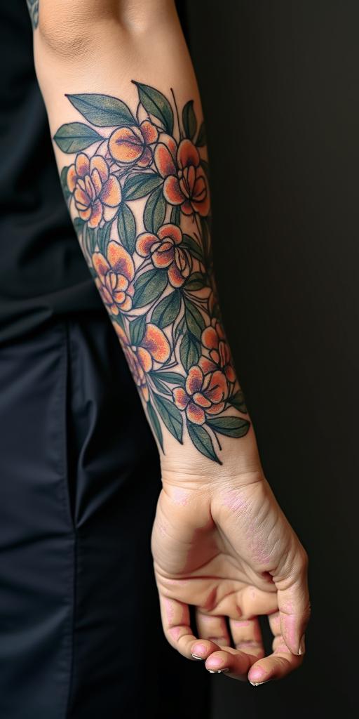 Leonin authentic tattoo style, incorporating traditional modifications, bold black outlines, solid color fills, featuring classic authentic elements - Variation 6