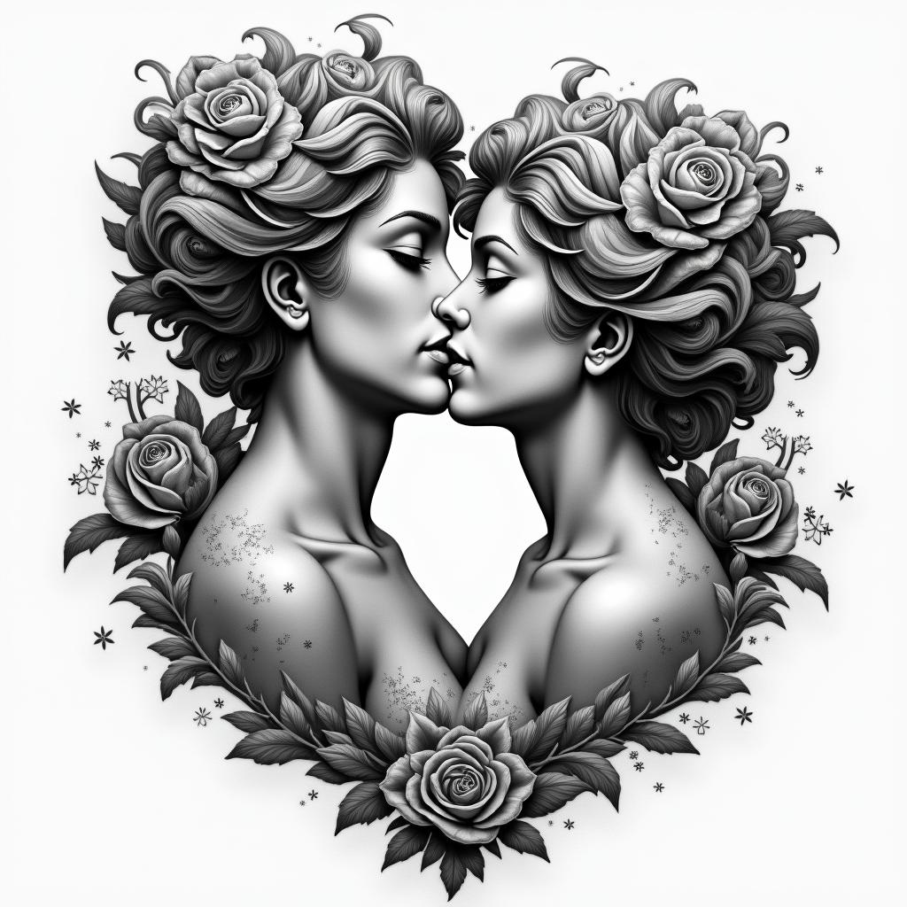 statute of love and psychehigly detailed tattoo
