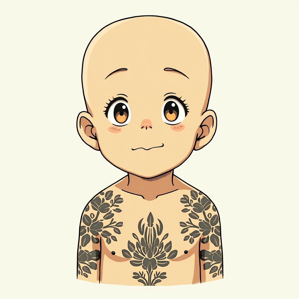 February 7, AquariusGhibli, Studio Ghibli aesthetic, hand-drawn anime style, retro nostalgic atmosphere, retro soft pastel color palette with earthy tones, retro Japanese cinematic shot, yellow tint effect, bald character, smooth surface, anime shadow 90's anime style - Variation 4