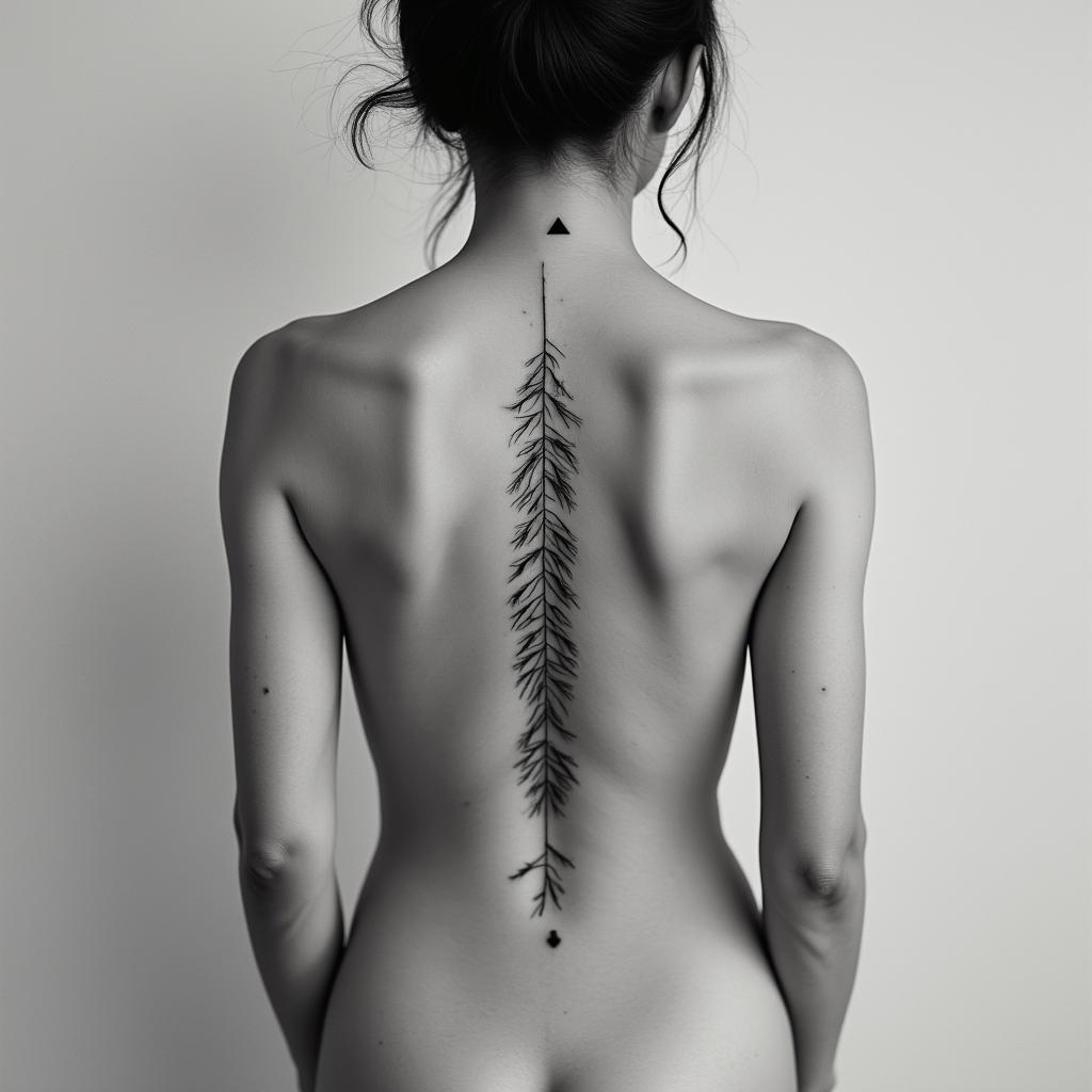 Baby loss memorialin minimalist style tattoo, featuring simple shapes and fine lines, with minimal shading and details, tiny triangles, creating a sense of balance and harmony