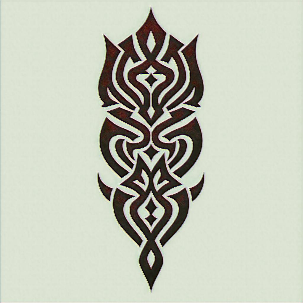 Warin tribal tattoo style, featuring bold and black geometric shapes, curved lines, intertwine and flow seamlessly, creating a powerful and symbolic design, polynesian and maori styles
