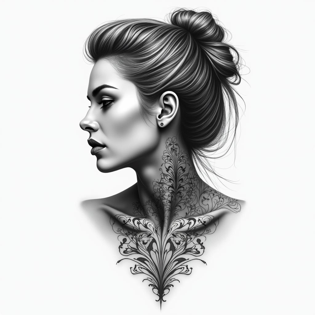single motherhigly detailed tattoo - Variation 5