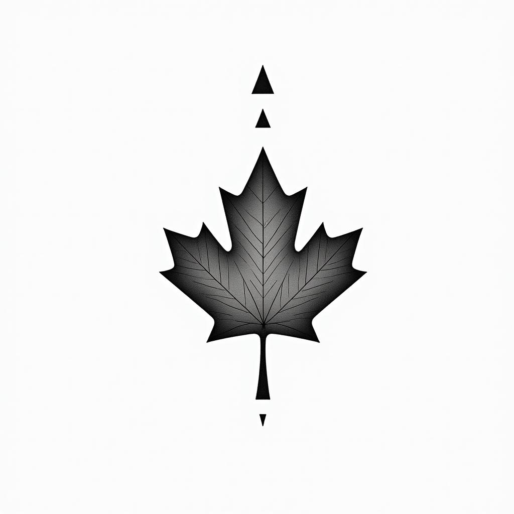 Marcus, Nathan, hockey, school Canadain minimalist style tattoo, featuring simple shapes and fine lines, with minimal shading and details, tiny triangles, creating a sense of balance and harmony