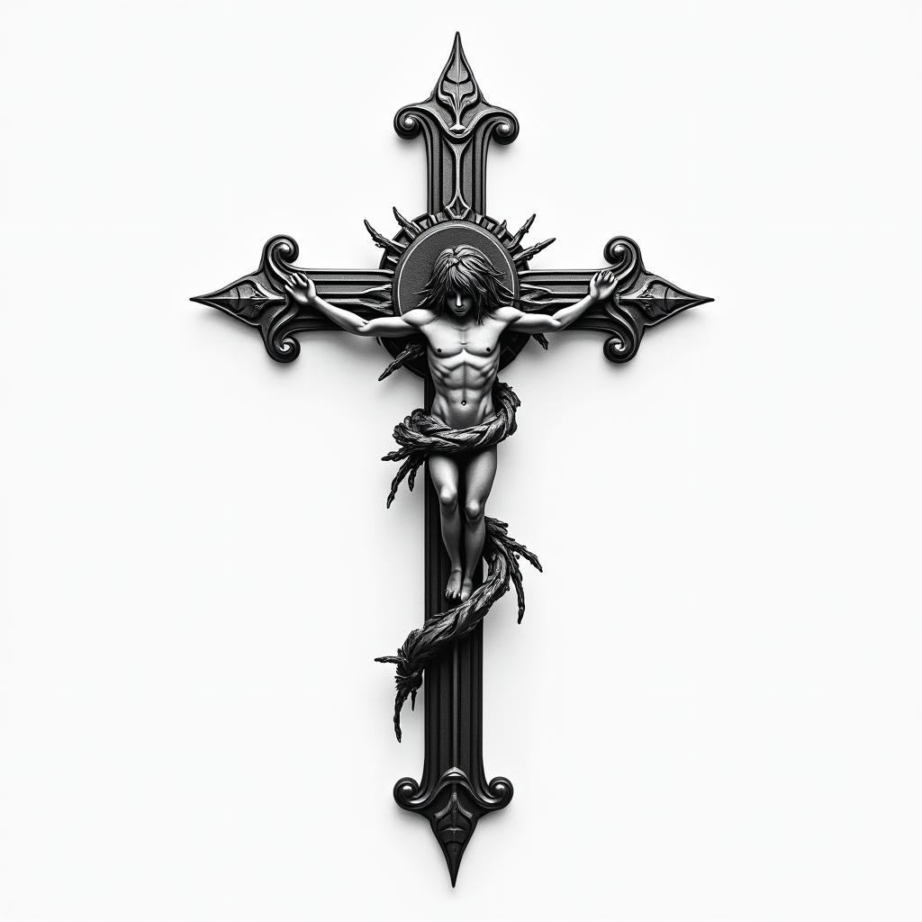 Crosshigly detailed tattoo - Variation 10