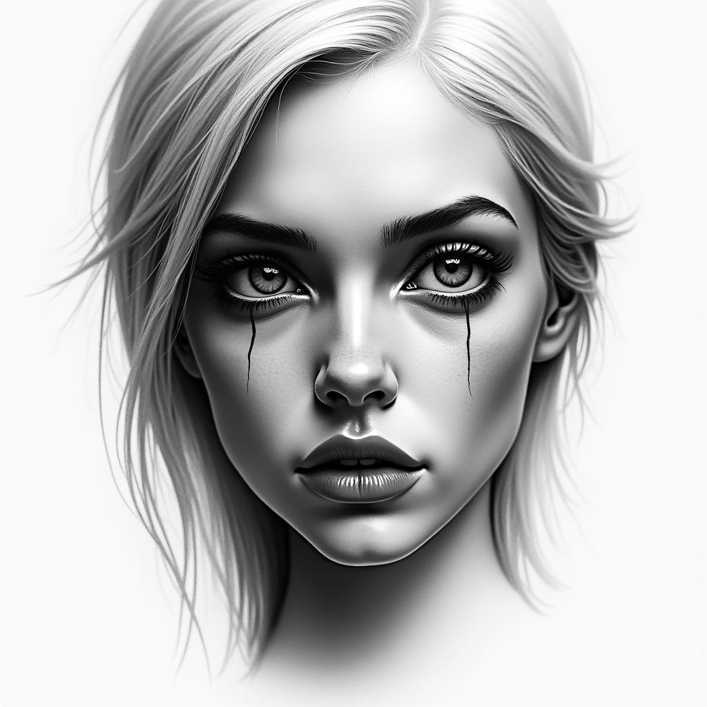 Facein realism tattoo style, featuring a highly detailed, lifelike, capturing every detail, photorealistic, ultra realistic, intricate shading, smooth and sharp,   - Variation 3