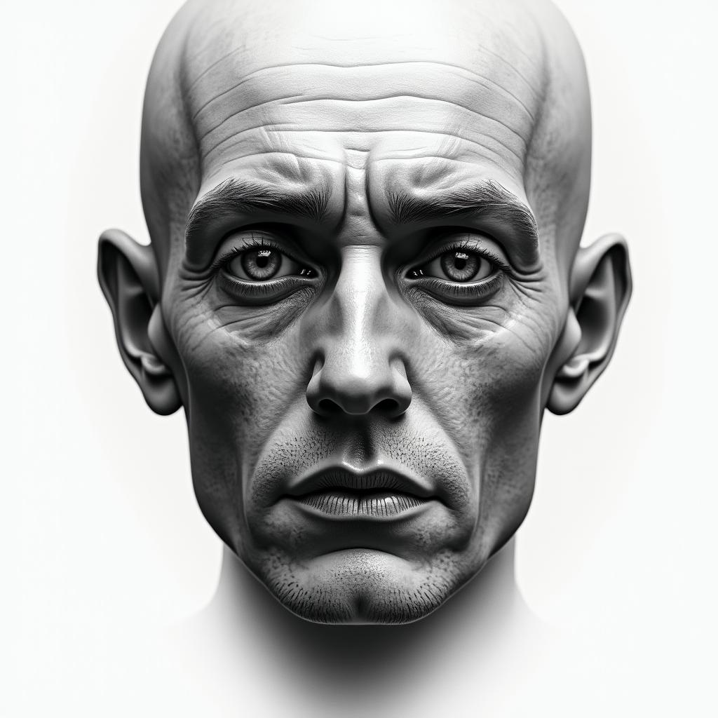 Facein realism tattoo style, featuring a highly detailed, lifelike, capturing every detail, photorealistic, ultra realistic, intricate shading, smooth and sharp,   - Variation 4