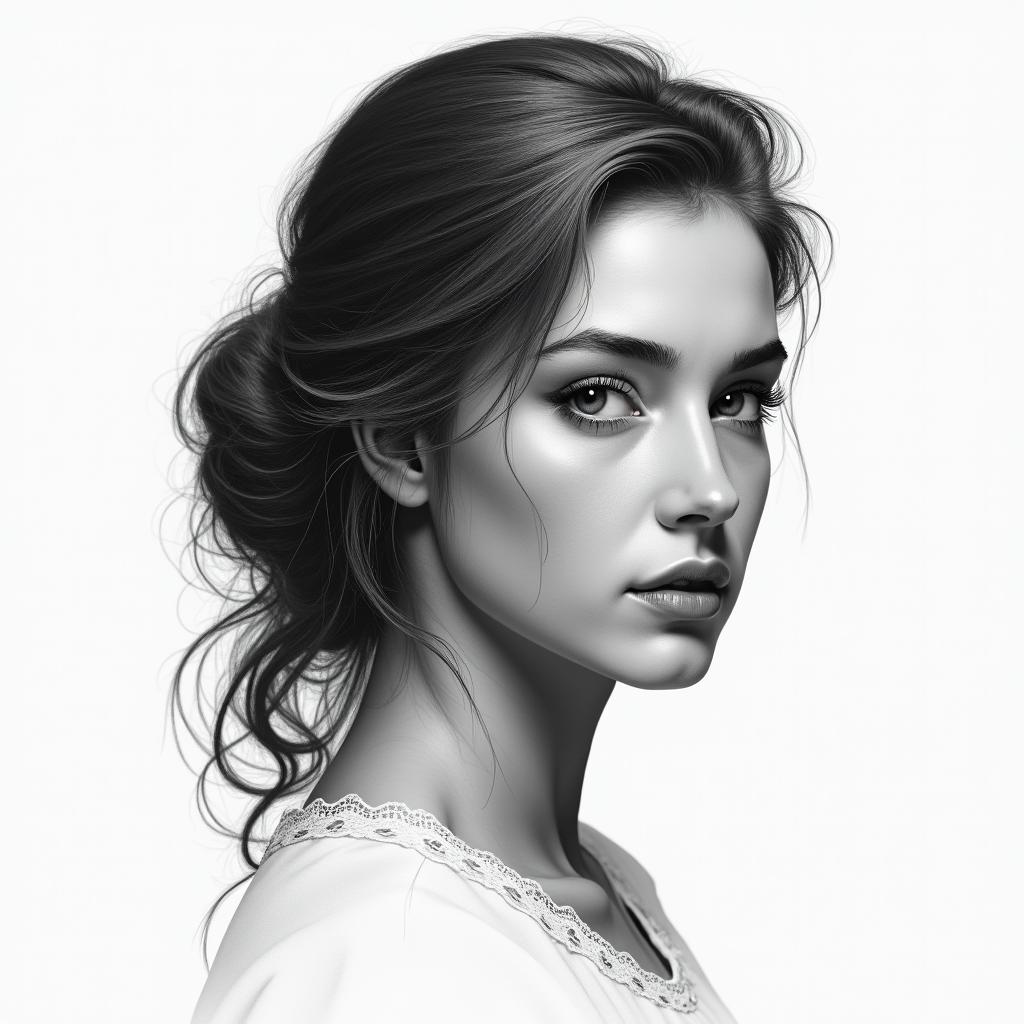 daughter,mother,in realism tattoo style, featuring a highly detailed, lifelike, capturing every detail, photorealistic, ultra realistic, intricate shading, smooth and sharp,  