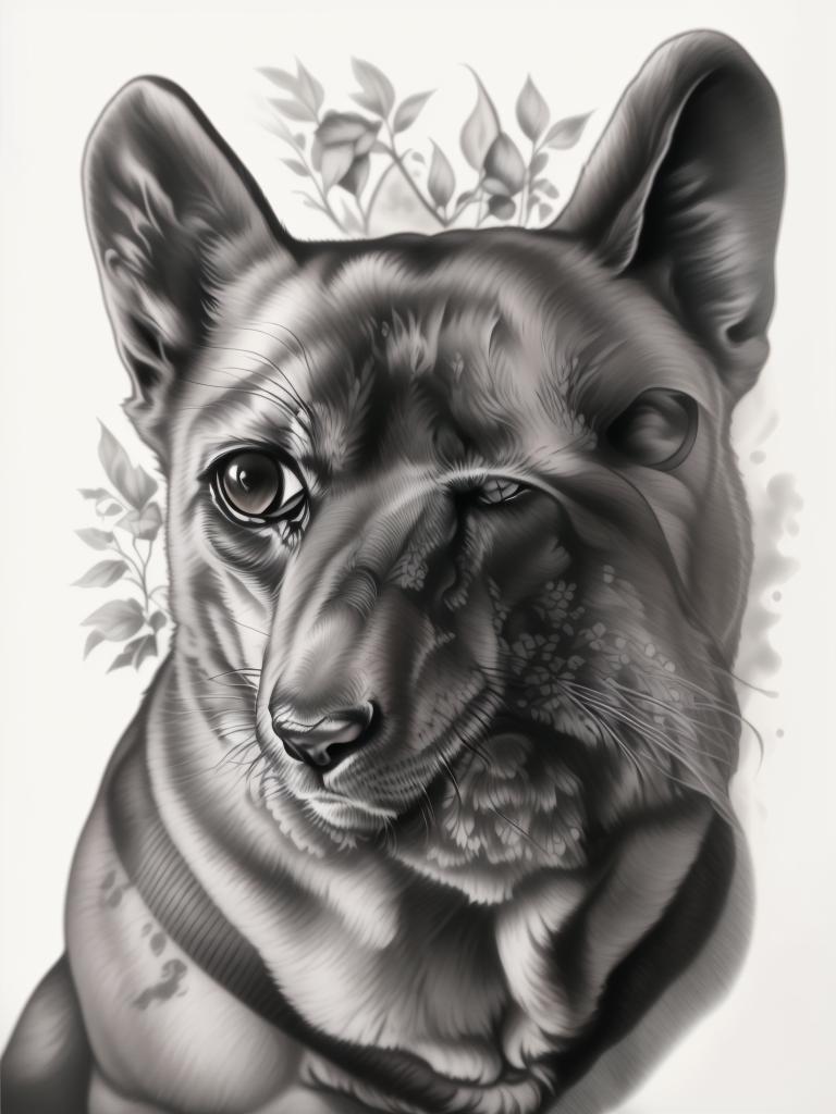 A highly detailed and lifelike composition, tattoo art, realism style, ultra-high resolution, smooth gradients and intricate textures, monochromatic black-and-gray tones, diffused soft lighting for natural depth.undefined - Variation 76