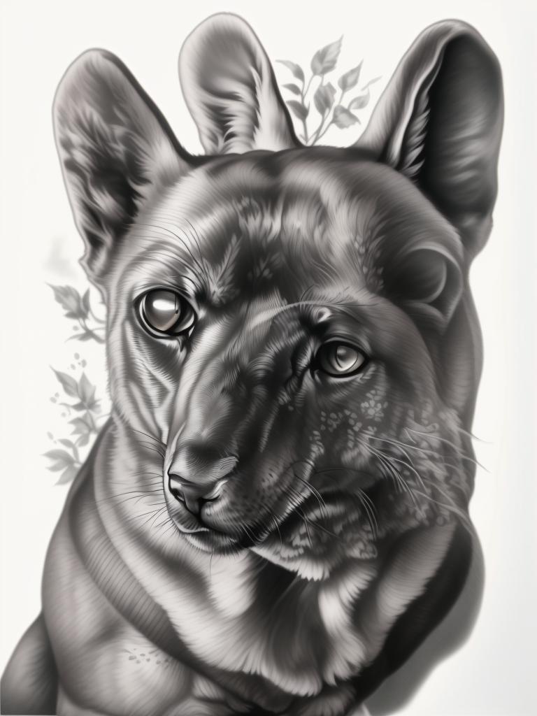 A highly detailed and lifelike composition, tattoo art, realism style, ultra-high resolution, smooth gradients and intricate textures, monochromatic black-and-gray tones, diffused soft lighting for natural depth.undefined - Variation 78