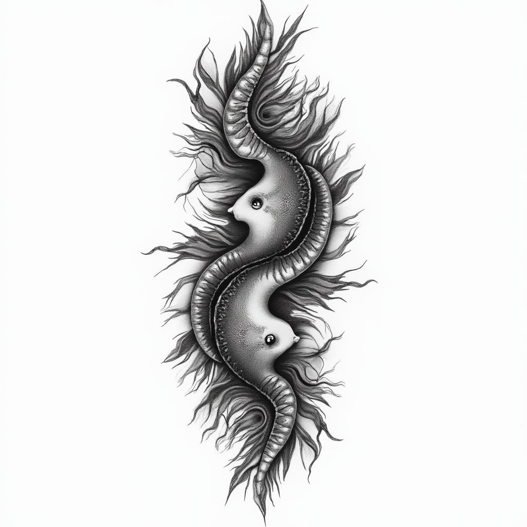 A mix of Libra, Virgo and Pisces tattoo ideahigly detailed tattoo - Variation 2