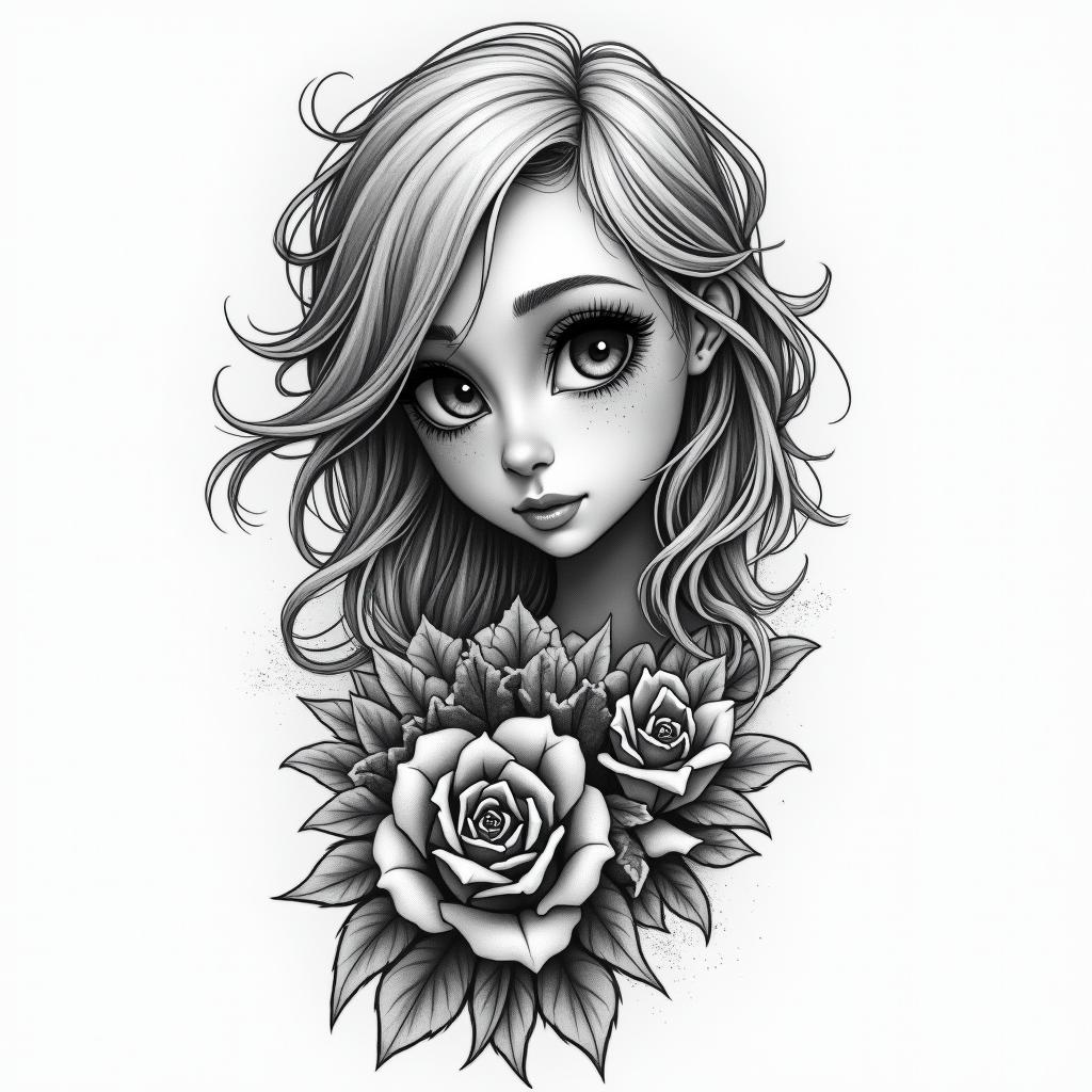 Animehigly detailed tattoo - Variation 2