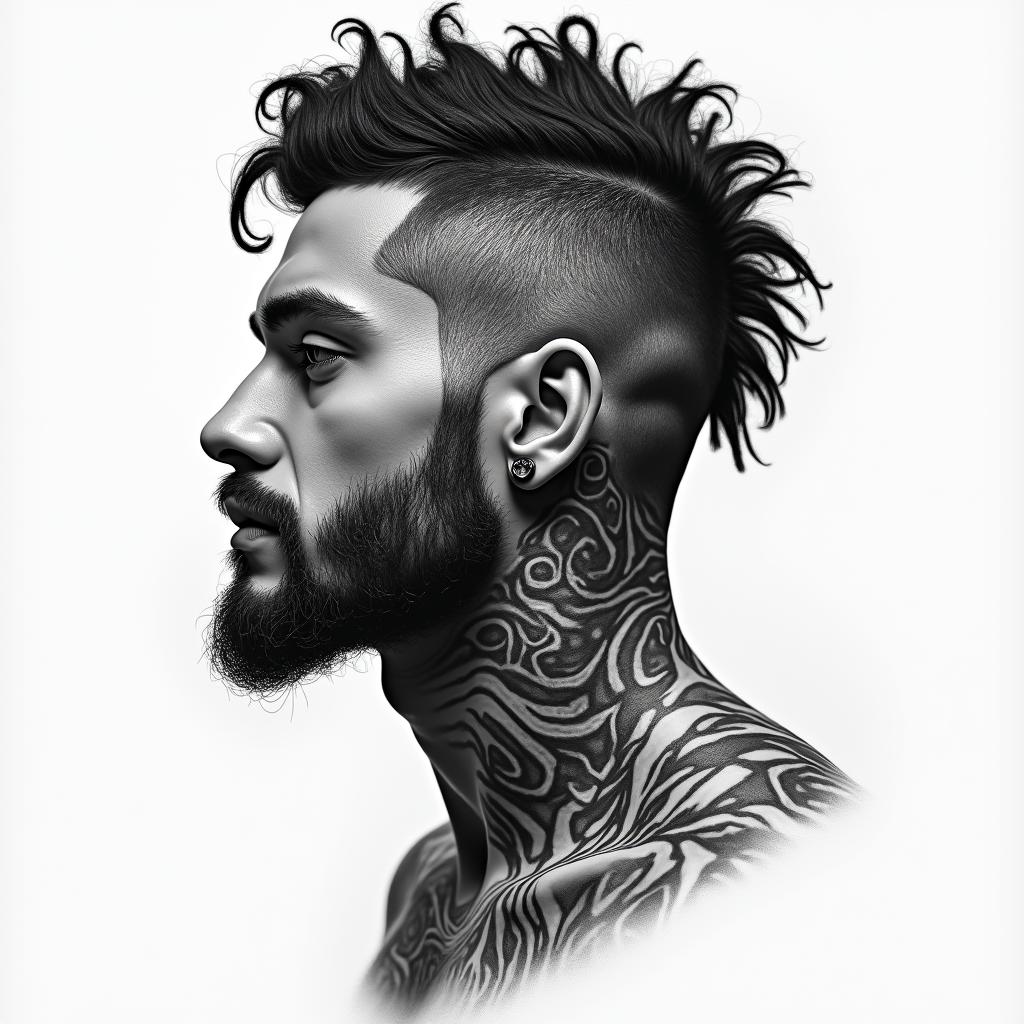 Ysrrael Zurita, Scorpio, Guanaoe Valleyin portrait tattoo style, featuring a highly realistic and detailed depiction - Variation 2