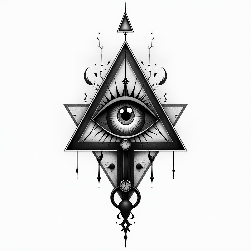 Geometric tattoo design