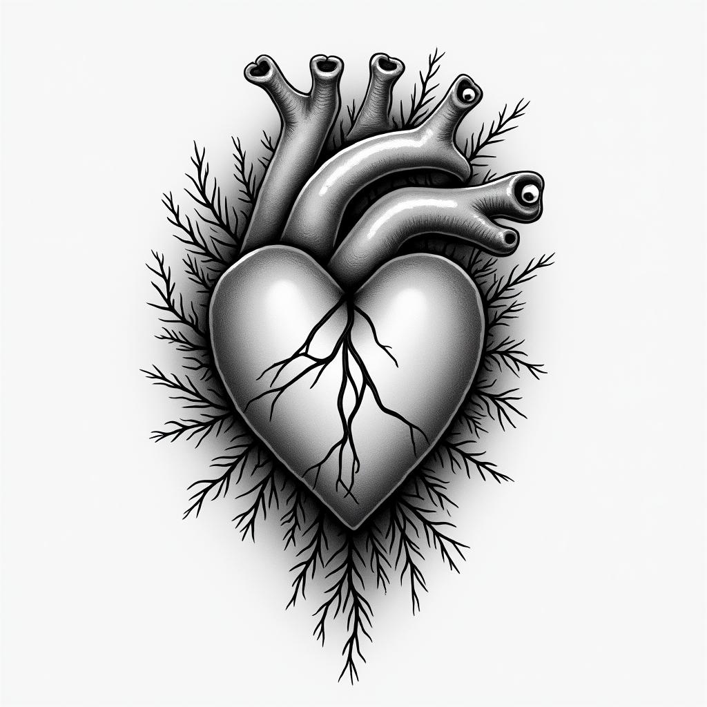 Arm heart tattooshigly detailed tattoo - Variation 4