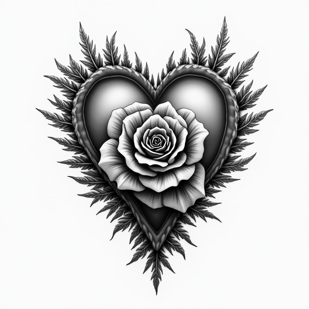 Arm heart tattooshigly detailed tattoo - Variation 3