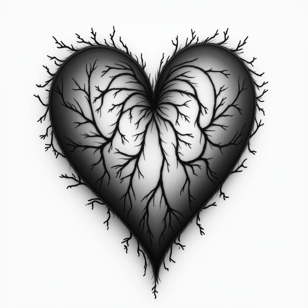 Heart tattoo design