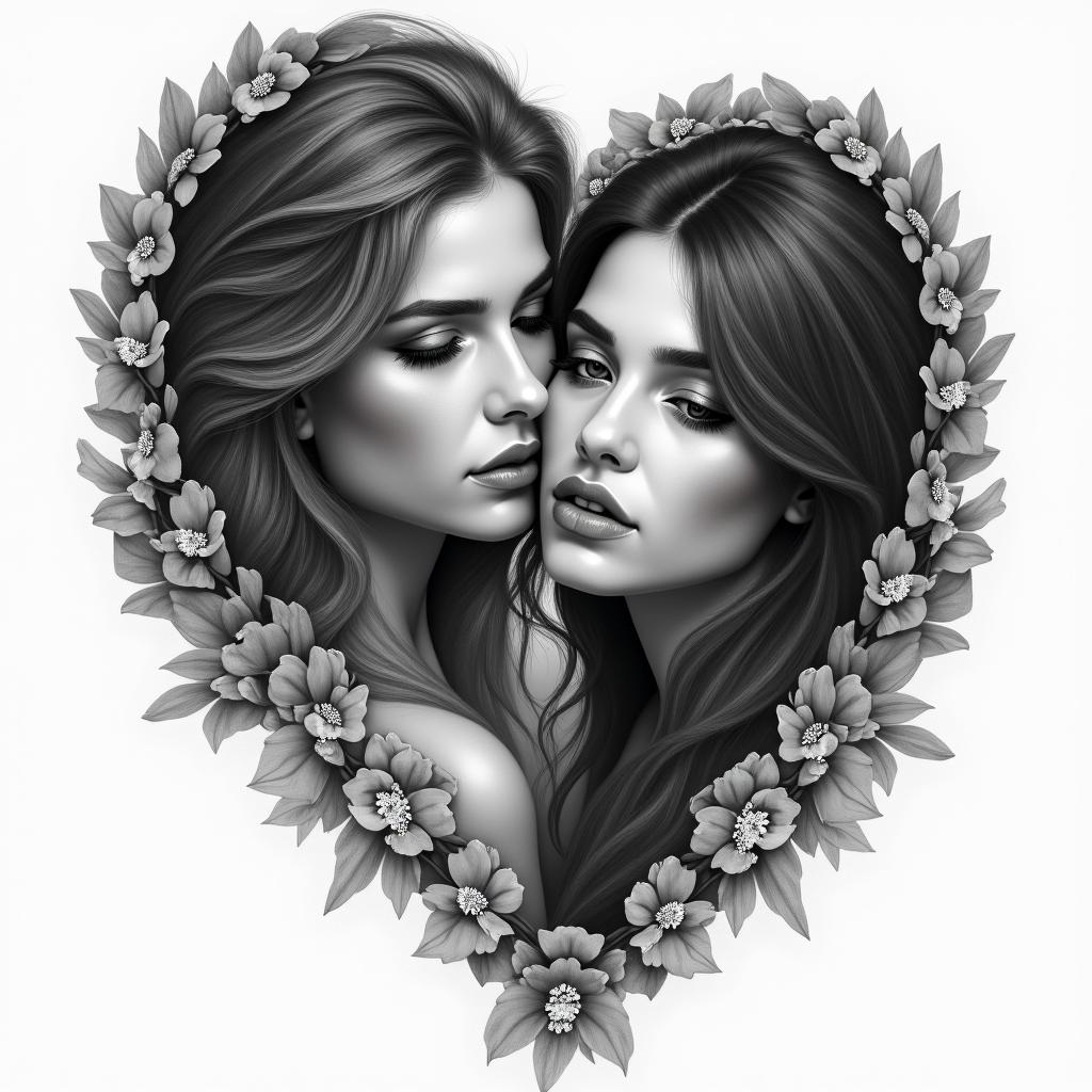 Gemini Graciela lovein realism tattoo style, featuring a highly detailed, lifelike, capturing every detail, photorealistic, ultra realistic, intricate shading, smooth and sharp,   - Variation 4