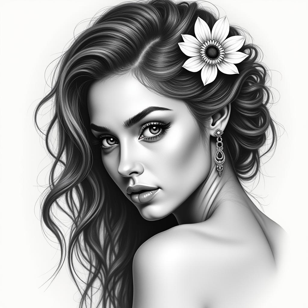 Gemini Graciela lovein realism tattoo style, featuring a highly detailed, lifelike, capturing every detail, photorealistic, ultra realistic, intricate shading, smooth and sharp,