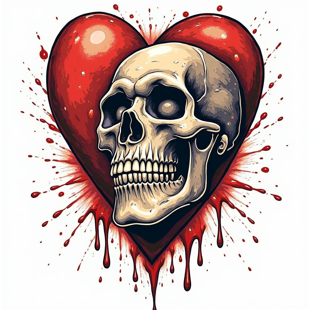 If you never bleed you’re never going to growin pop art style tattoo, featuring bold and vibrant colors, exaggerated outlines, iconic imagery, inspired by comic books and speech bubbles, comic book characters, retro pop culture - Variation 4