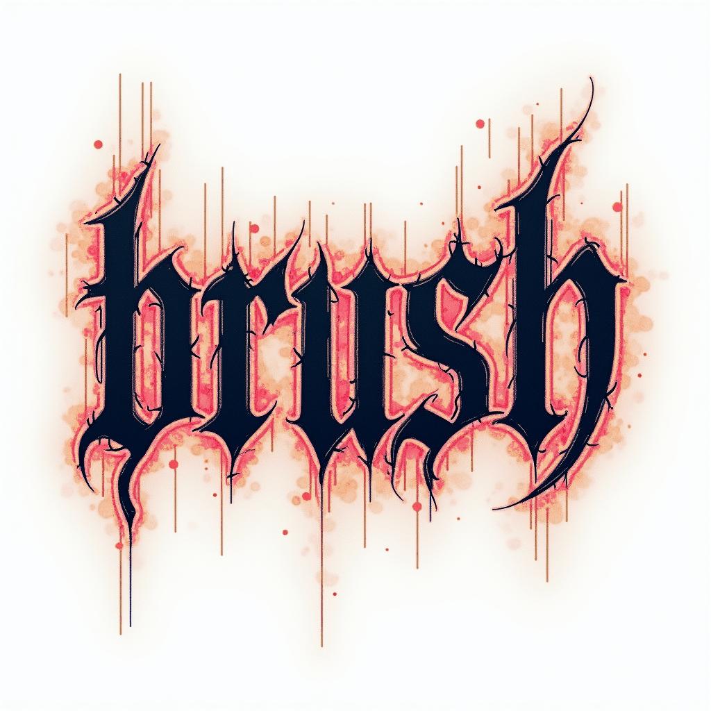 Unique wonderful extraordinary genuinetext-based tattoo, gothic font ultra-realistic, perfectly placed, high-quality font design, photo-realistic shading, 8k, high quality, finely detailed typography - Variation 3