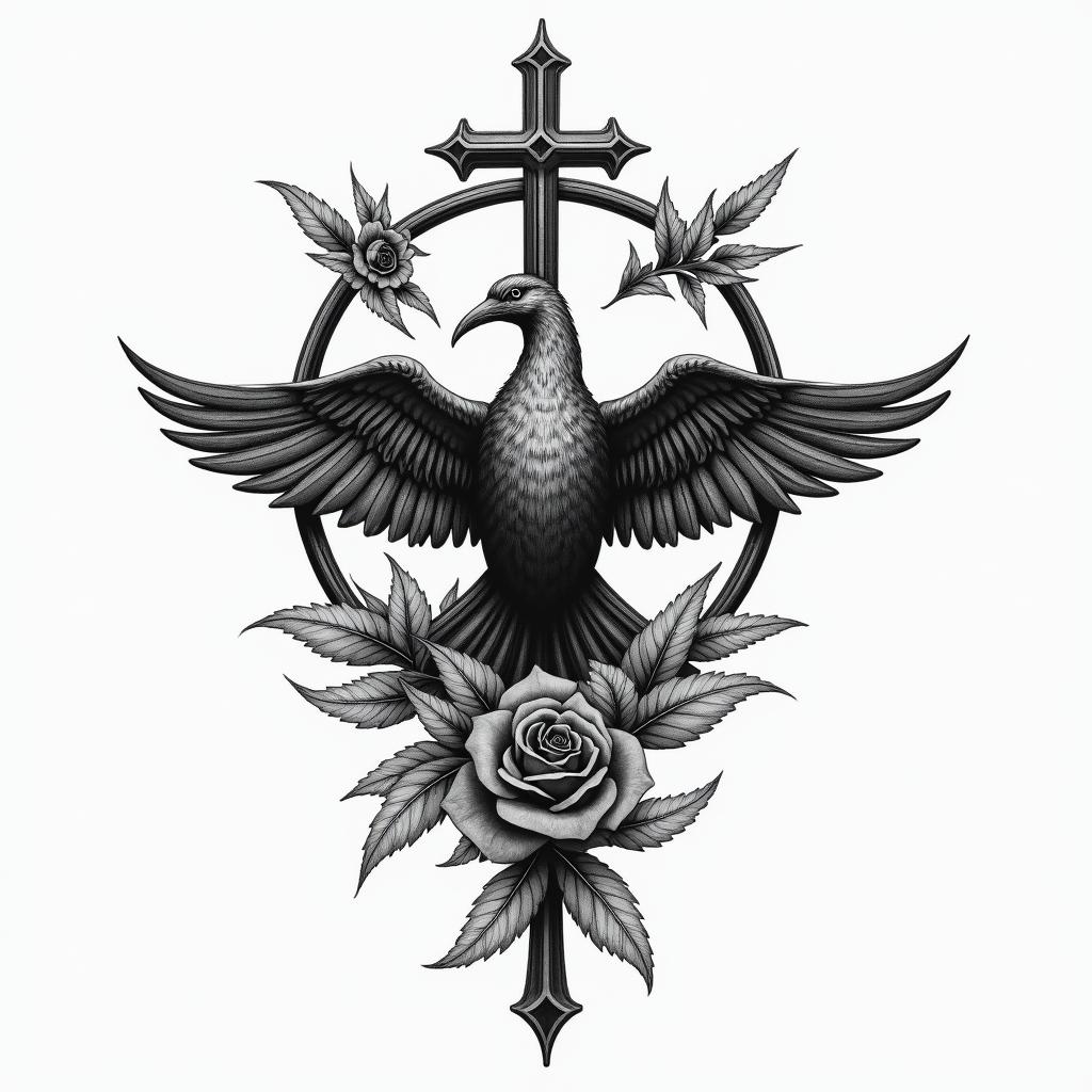 Memorial higly detailed tattoo - Variation 3