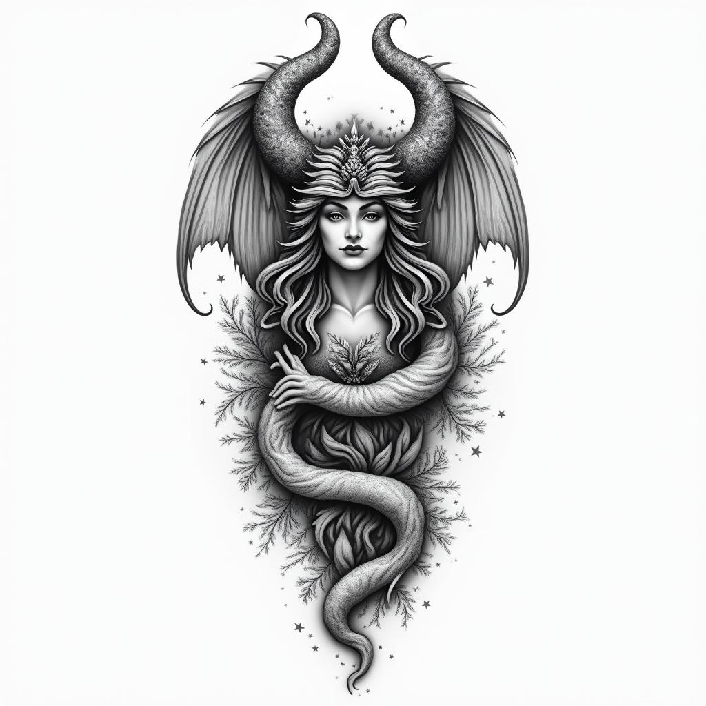 Geminihigly detailed tattoo - Variation 5