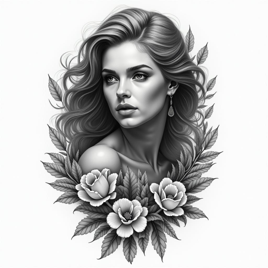 Memorialin realism tattoo style, featuring a highly detailed, lifelike, capturing every detail, photorealistic, ultra realistic, intricate shading, smooth and sharp,   - Variation 4