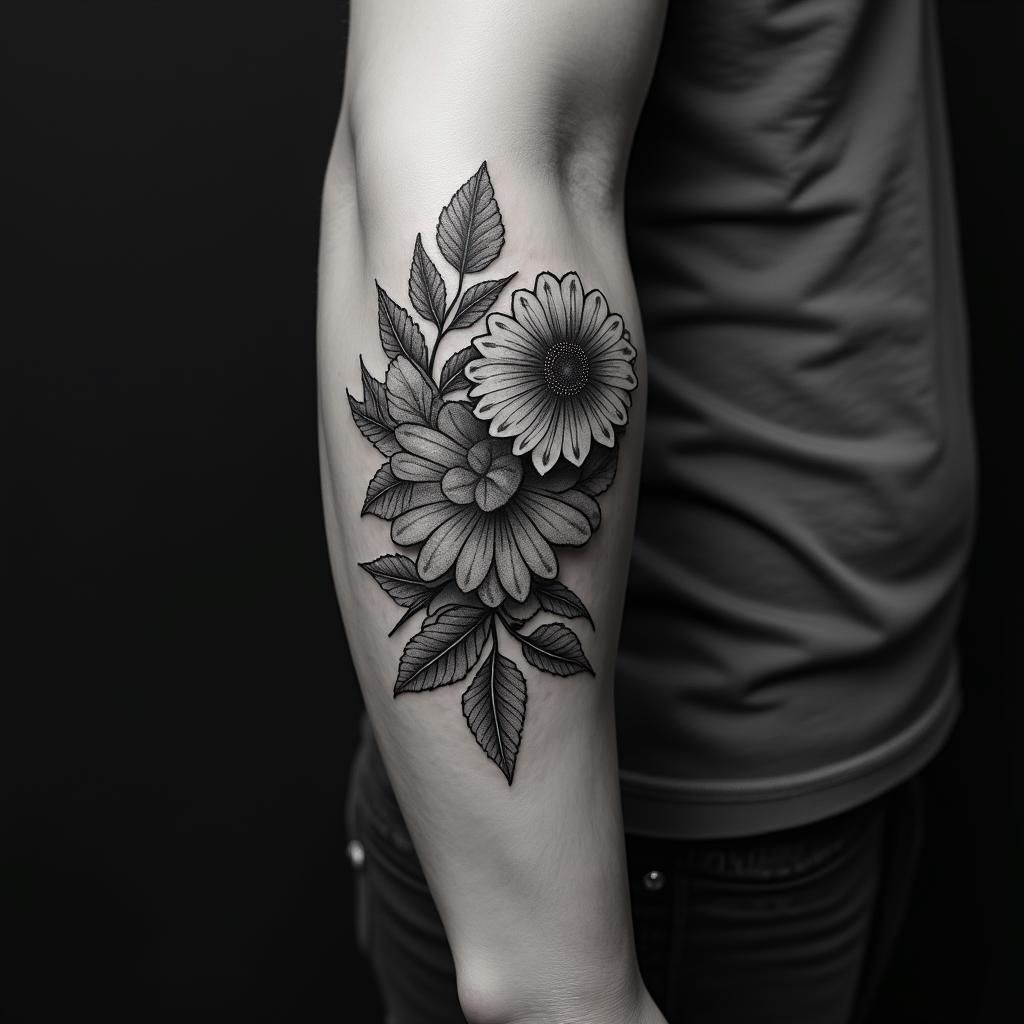 Amandain realism tattoo style, featuring a highly detailed, lifelike, capturing every detail, photorealistic, ultra realistic, intricate shading, smooth and sharp,   - Variation 3