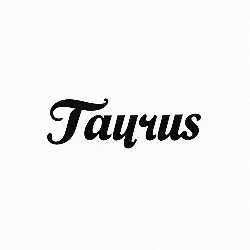 Gamal, Taurus, Las Vegasminimalist text-based tattoo, Monospace font ultra-realistic, perfectly placed, high-quality font design, photo-realistic shading, 8k, high quality, finely detailed typograph - Variation 2