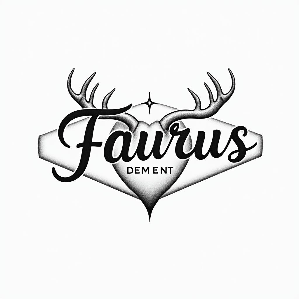 Gamal, Taurus, Las Vegasminimalist text-based tattoo, Monospace font ultra-realistic, perfectly placed, high-quality font design, photo-realistic shading, 8k, high quality, finely detailed typograph - Variation 4
