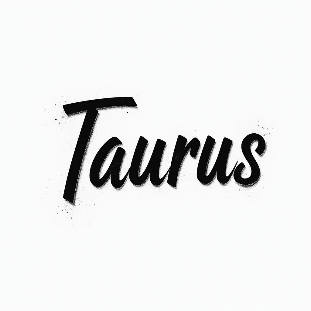 Gamal, Taurus, Las Vegasminimalist text-based tattoo, Monospace font ultra-realistic, perfectly placed, high-quality font design, photo-realistic shading, 8k, high quality, finely detailed typograph - Variation 3