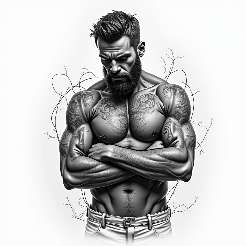 Electricianhigly detailed tattoo - Variation 6