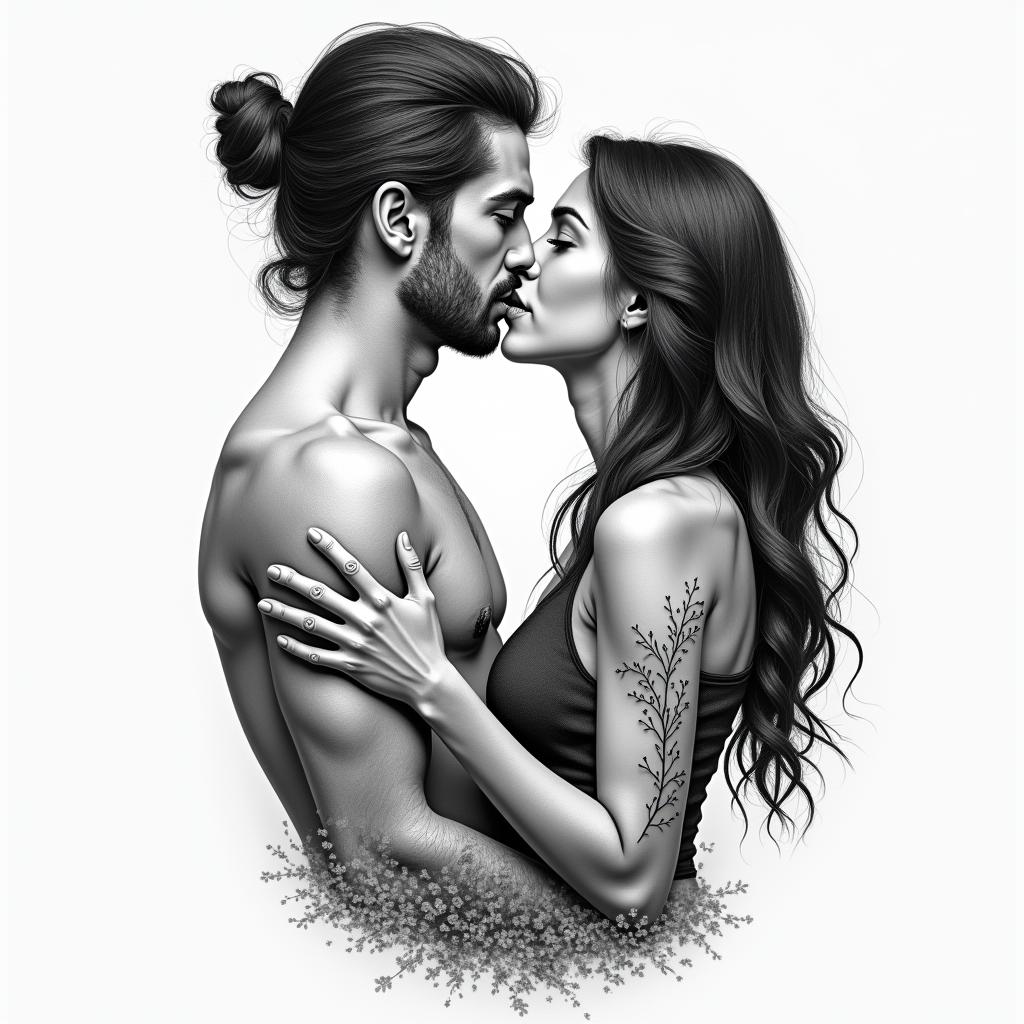 Couple tattoo Eliot Betza lovehigly detailed tattoo - Variation 3