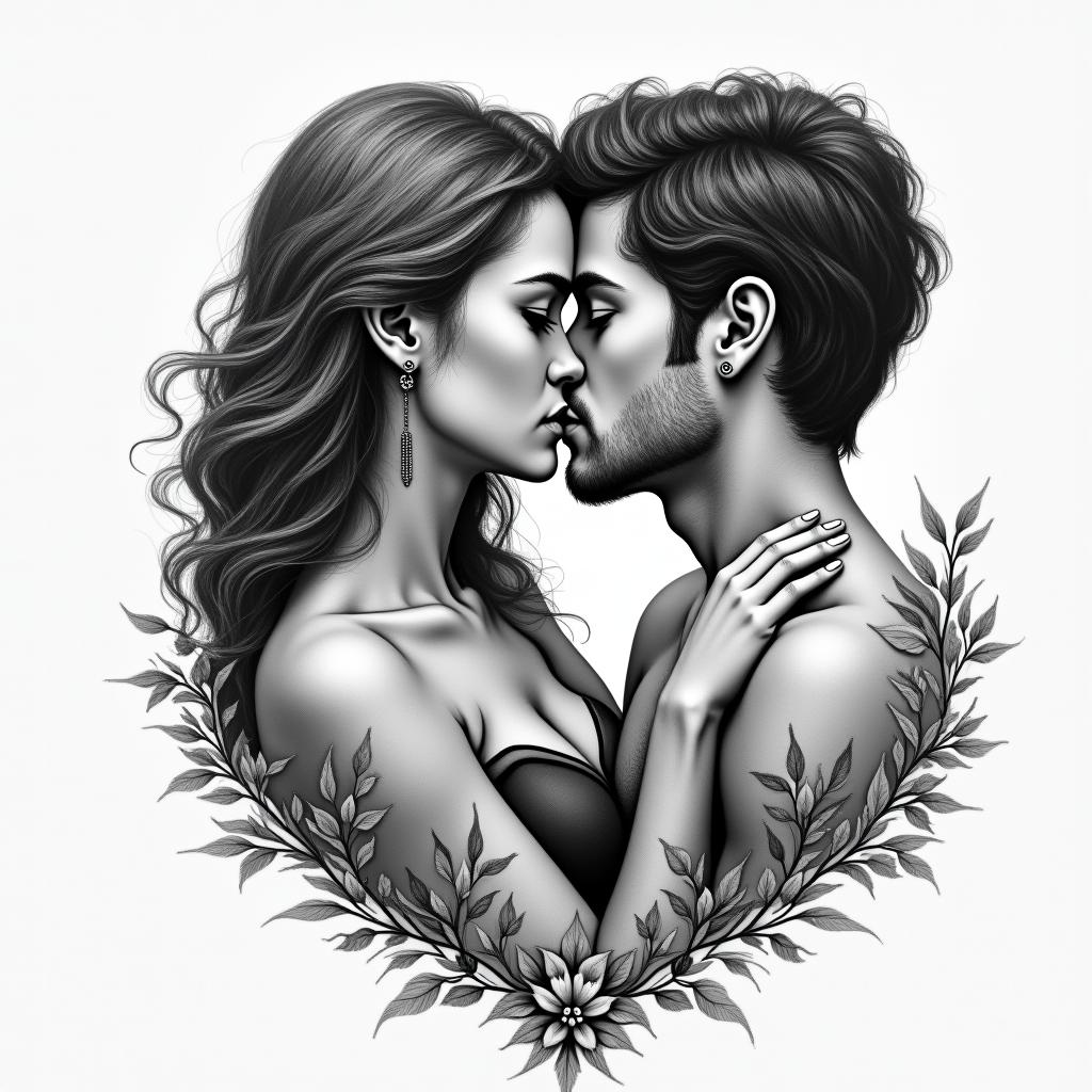 Couple tattoo Eliot Betza lovehigly detailed tattoo