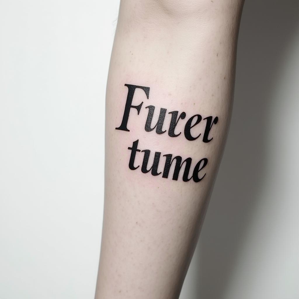 Patricia Diane Briggs-Kellyminimalist text-based tattoo, Monospace font ultra-realistic, perfectly placed, high-quality font design, photo-realistic shading, 8k, high quality, finely detailed typograph - Variation 4