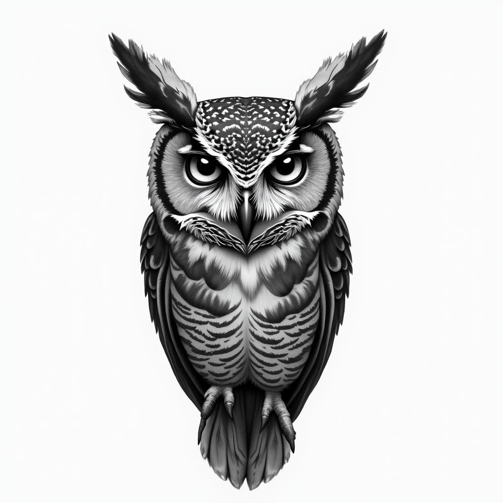 Owlhigly detailed tattoo