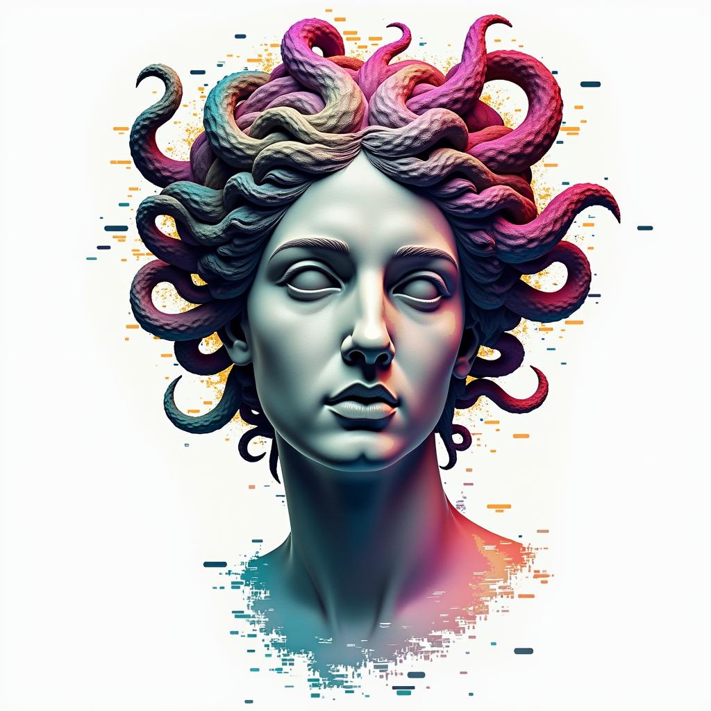 Glitch tattoo example 1