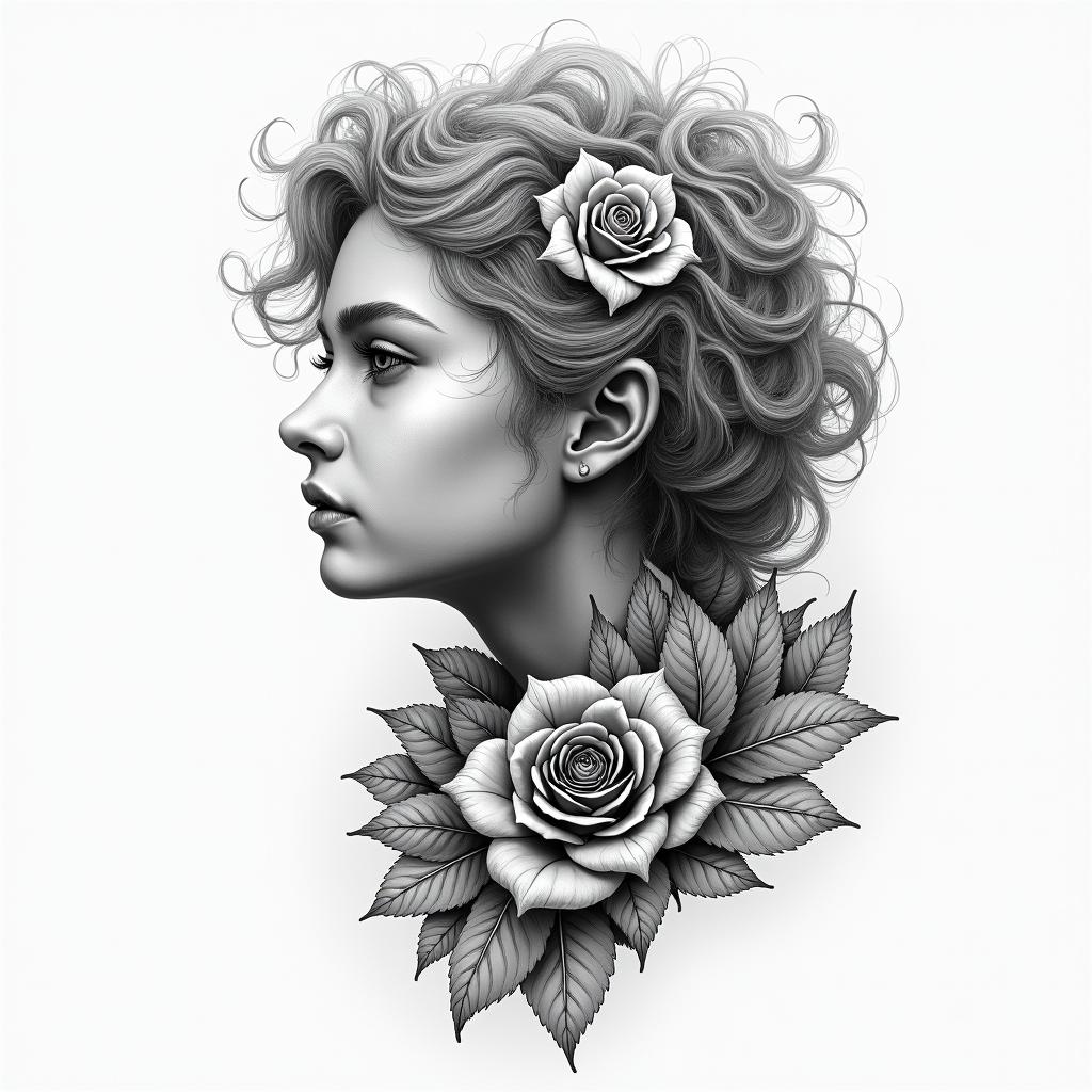Anaël Poisson Family Patiencehigly detailed tattoo - Variation 4