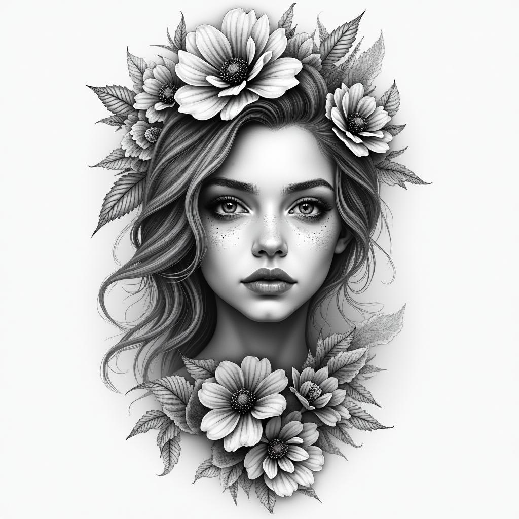 Anaël Poisson Family Patiencehigly detailed tattoo - Variation 2