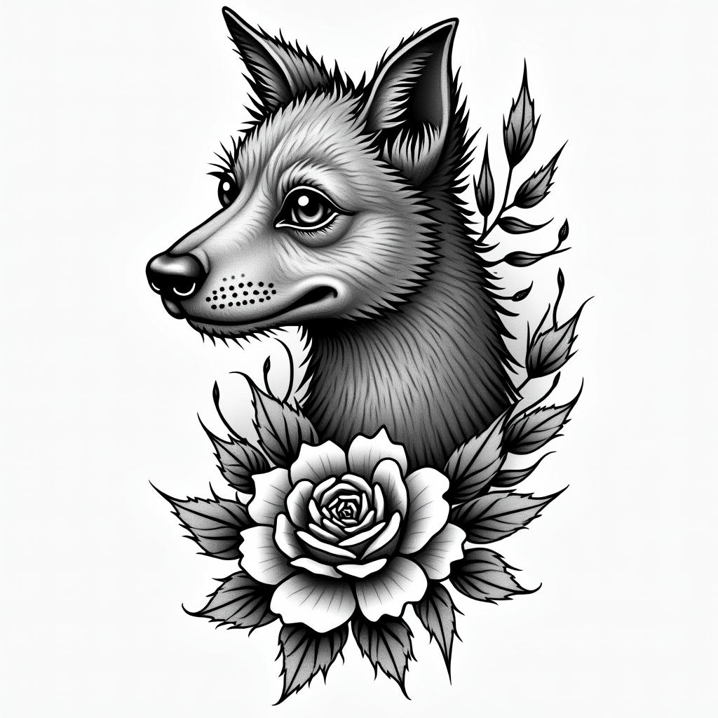 Leonin authentic tattoo style, incorporating traditional modifications, bold black outlines, solid color fills, featuring classic authentic elements - Variation 4