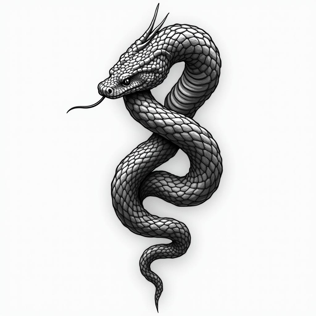 Snakehigly detailed tattoo - Variation 2
