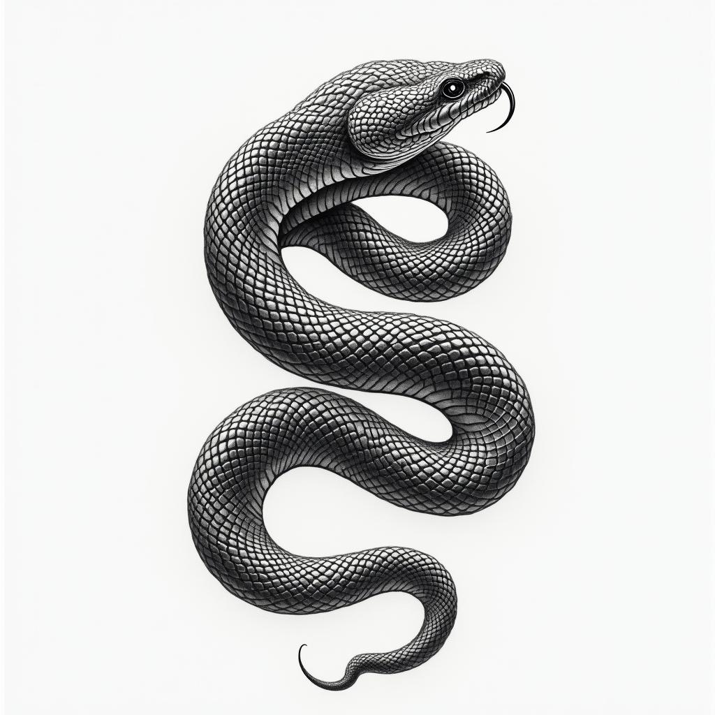 Snakehigly detailed tattoo - Variation 5