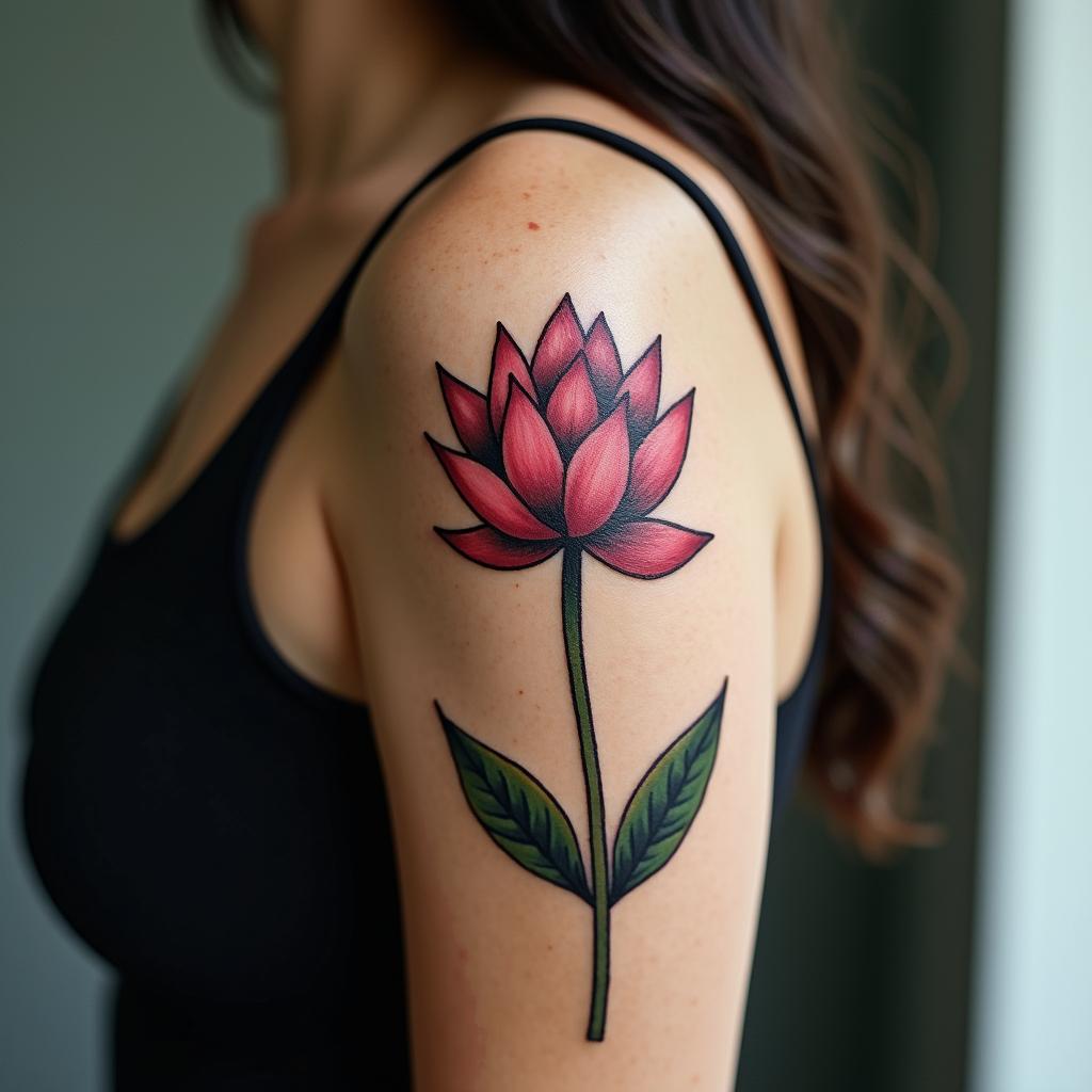 Names in an infinite symbol, Patricia, Camila, lotus flower.in bohemian style tattoo, 8k - Variation 2