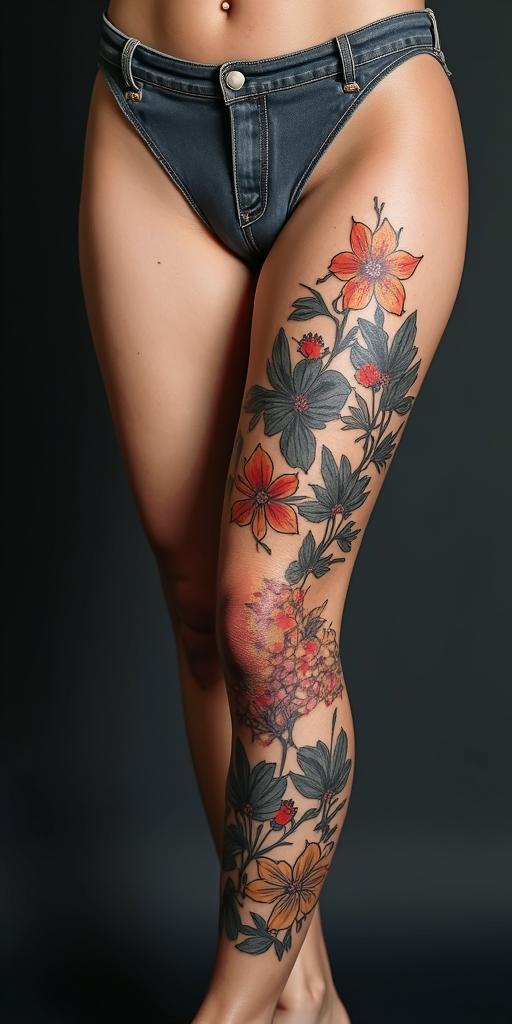 Be strong and courageous.in portrait tattoo style, featuring a highly realistic and detailed depiction  - Variation 3